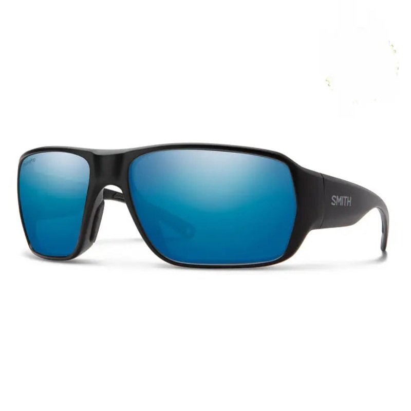 SMITH GUIDES CASTAWAY CHROMAPOP POLARIZED SUNGLASSES MATTE BLACK BLACK BLUE MIRROR