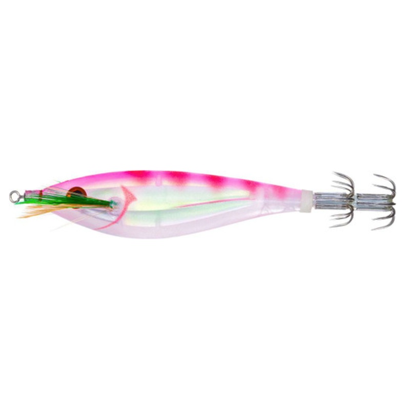 Yo-Zuri Ultra 3D Cloth M2 Squid Jigs Clear Luminous Pink 3 3/4in (#S)