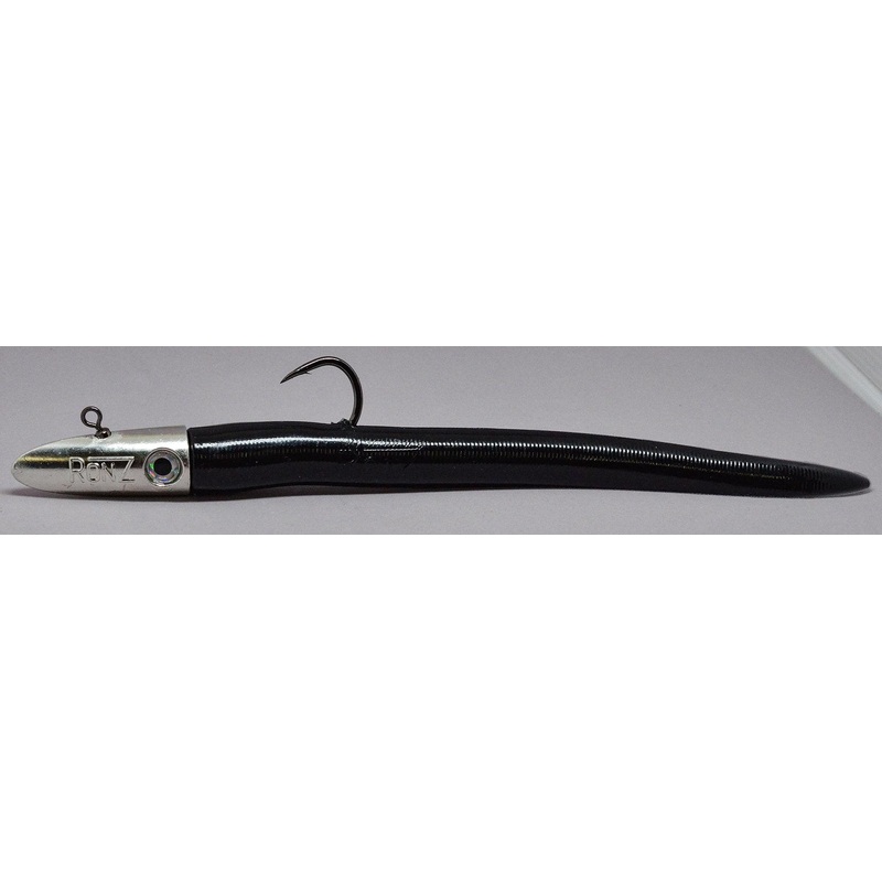 RonZ 10″ 5oz Big Game Heavy Duty 4X104Z Soft Baits Black Pearl