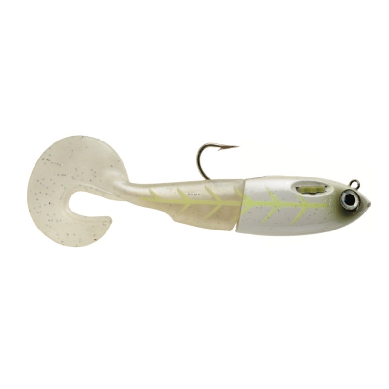 Spooltek Fat Curly XH Swimbait White Ghost