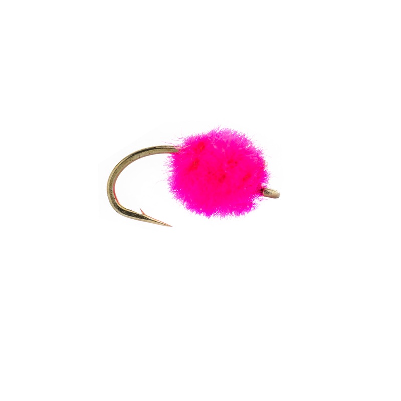 Umpqua Micro Egg Weighted – Fl. Red (3-Pack) 16 Fl. Red