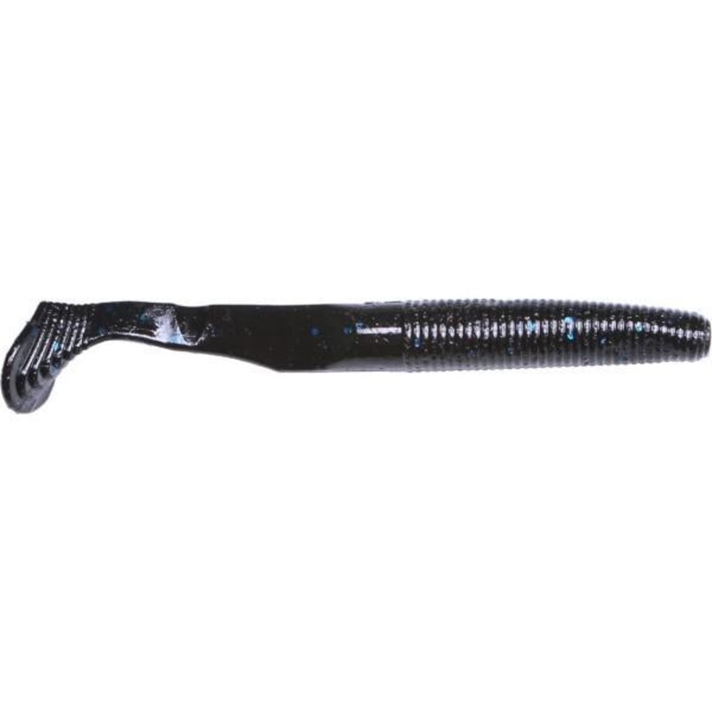 Yamamoto 5″ Swim Senko (10 Pk) Black Lg Blue Flake