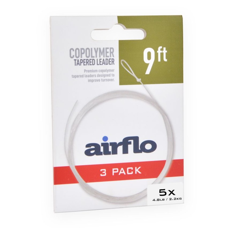 Airflo Tactical Mono Tapered Leaders – 9′ – 3 Pack 0X