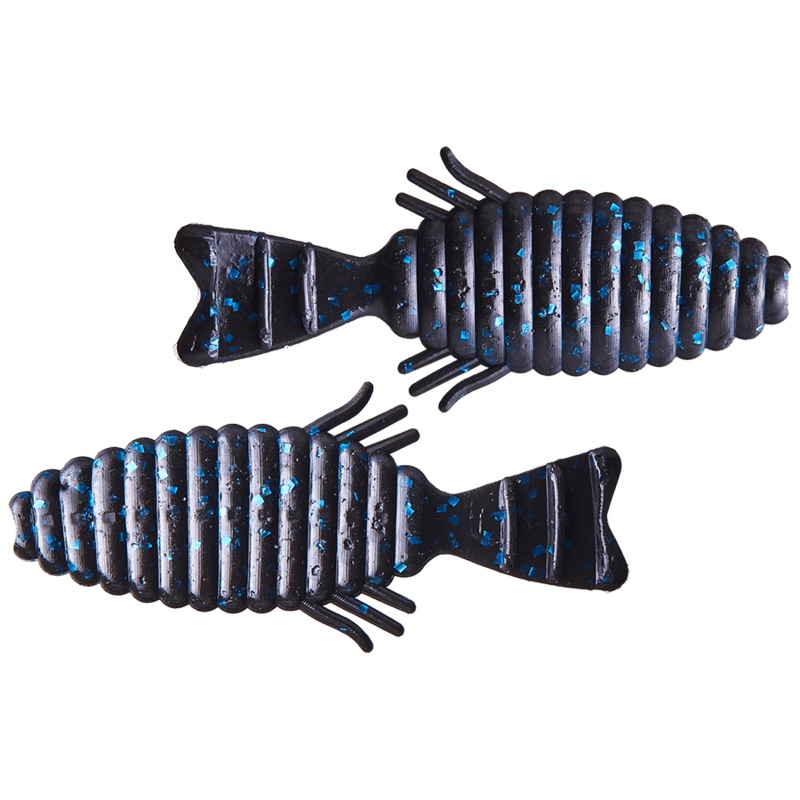 DEPS BULL FLAT CREATURE BAIT 2IN BLK/BLUE FLK