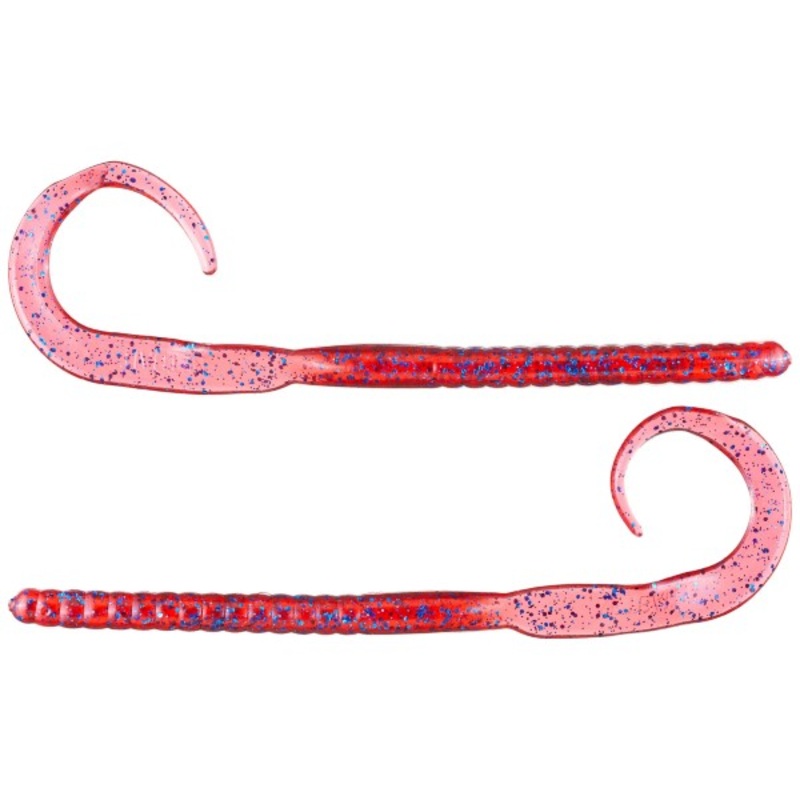 NetBait C-Mac Curly Tail 11″ Worm (9 Pk) Black Grape