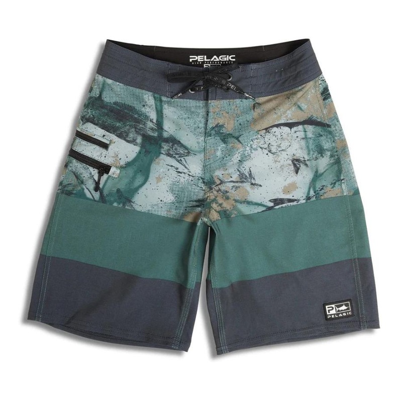 PELAGIC YOUTH STRIKE SHORTS OPEN SEAS CAMO ARMY 23