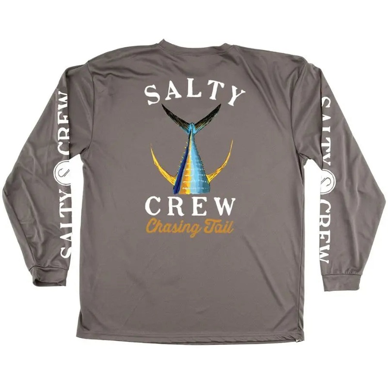 SALTY CREW TAILED L/S TECH CHARCOAL L
