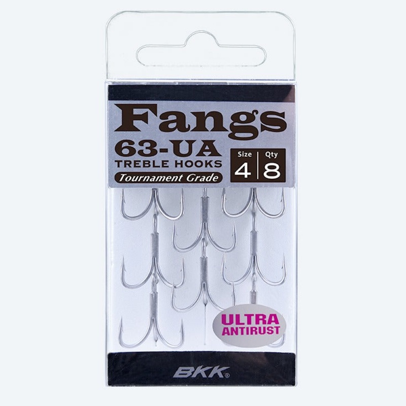 BKK Hooks Fangs-63 UA Treble Hooks #1- 7Pk