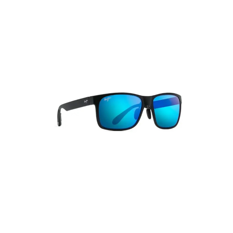 MAUI JIM RED SANDS POLARIZED SUNGLASSES MATTE BLACK NEUTRAL GREY