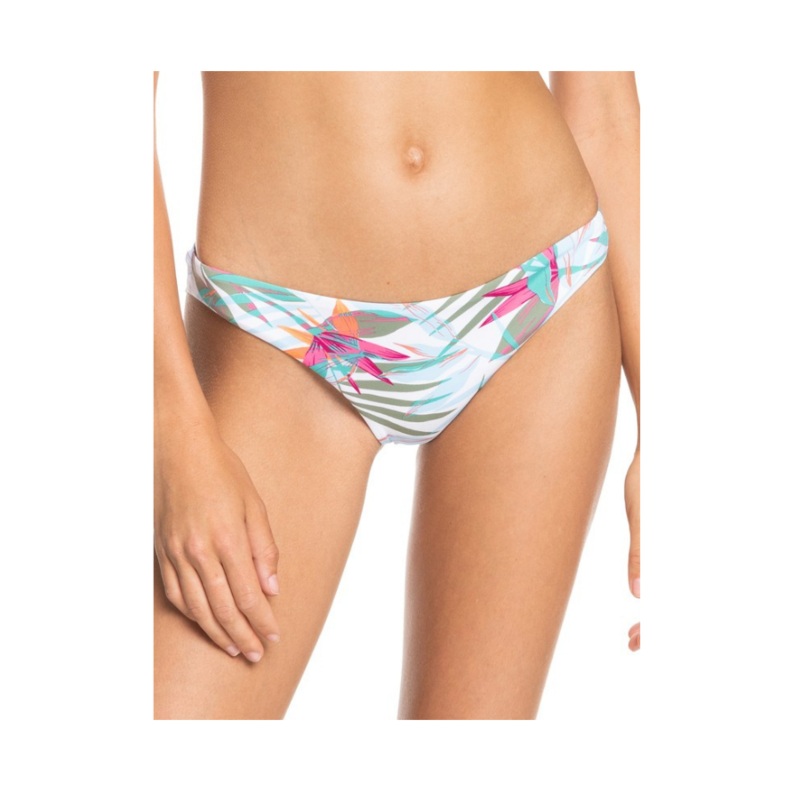 ROXY PRINTED BEACH CLASSICS CHEEKY BIKINI BOTTOMS ANTHRACITE FLORAL DAZE XS