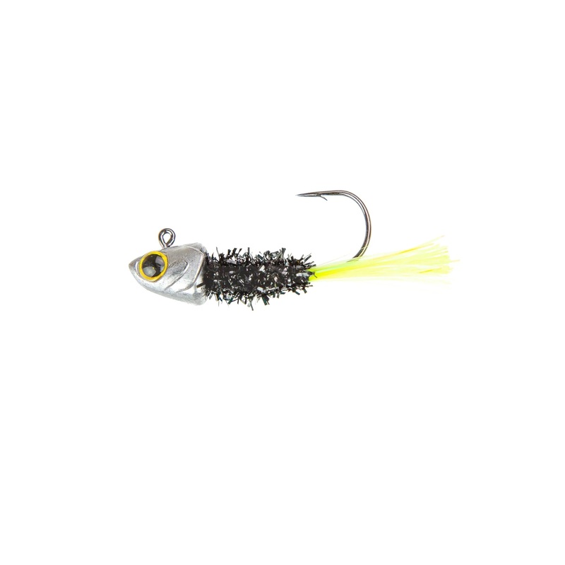 6TH SENSE SPANGLE TINSEL JIG Black Neon 1/32 oz