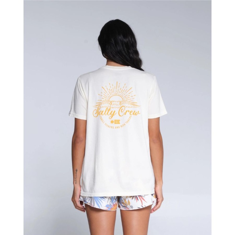 SALTY CREW SUN RAYS BOYFRIEND TEE BONE XS