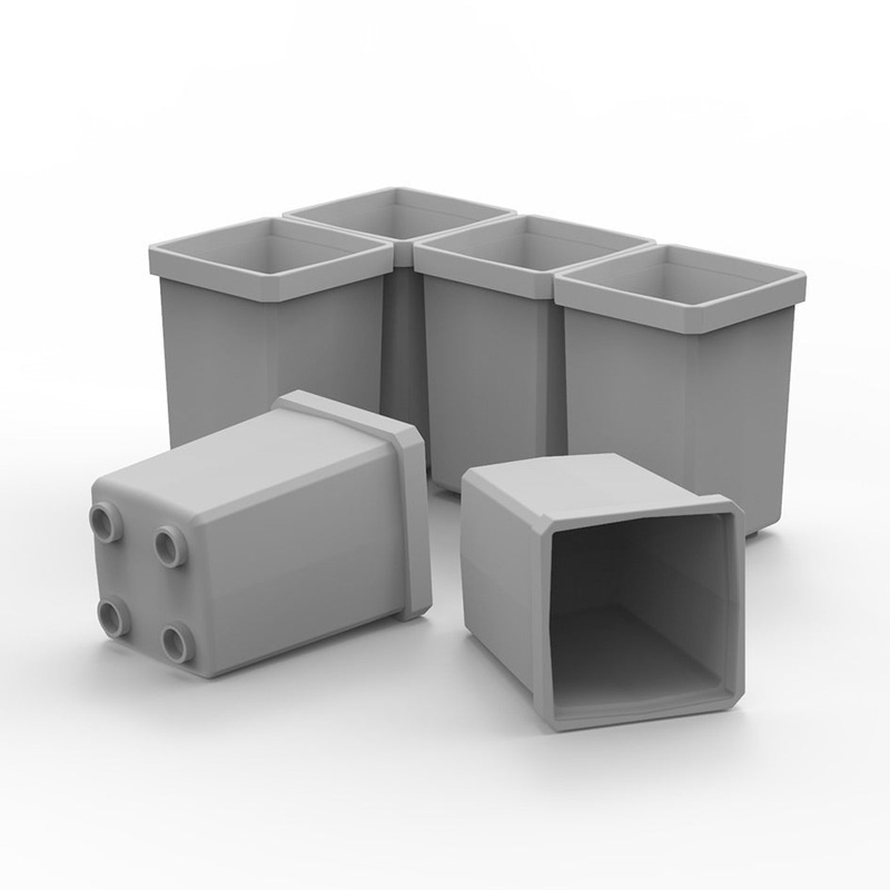6 Customizable 1x1D (Deep) Bins (1.7″ x 1.7″)