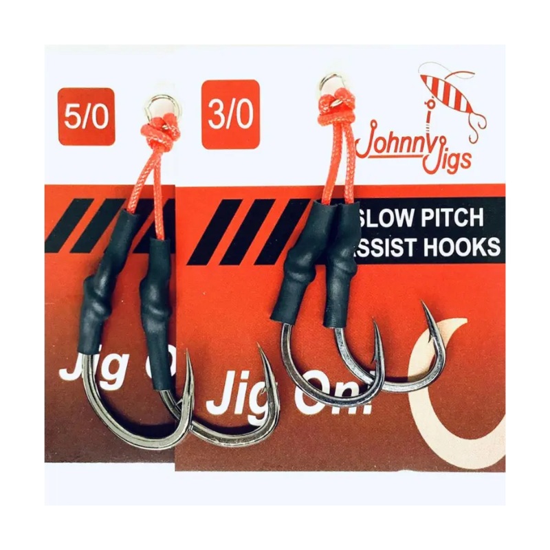 JOHNNY JIGS ASSIST HOOKS 5/0 (2PK)