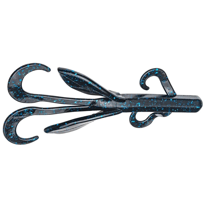 Strike King KVD Perfect Plastic Game Hawg 4″ (8 Pk) Black Blue Flake