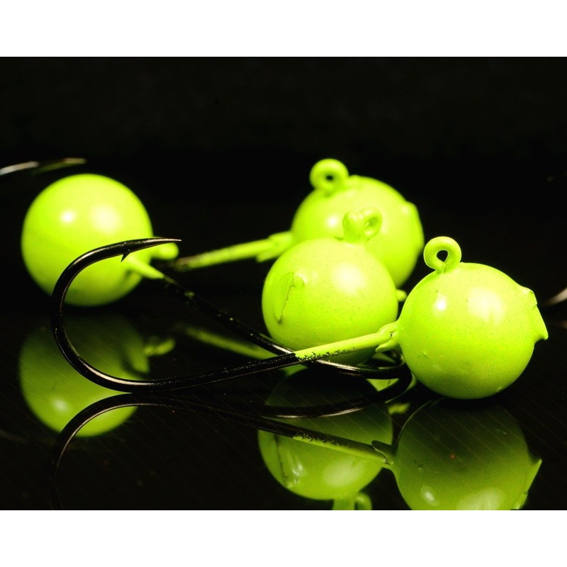 Oregon Tackle Round Ball Jigs 3/8 oz Chartreuse