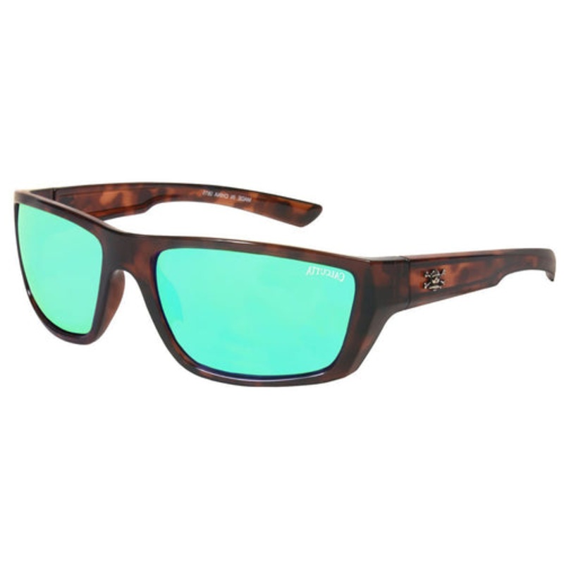 CALCUTTA POLARIZED SHOCKWAVE SUNGLASSES TORTOISE GREEN MIRROR GREEN MIRROR