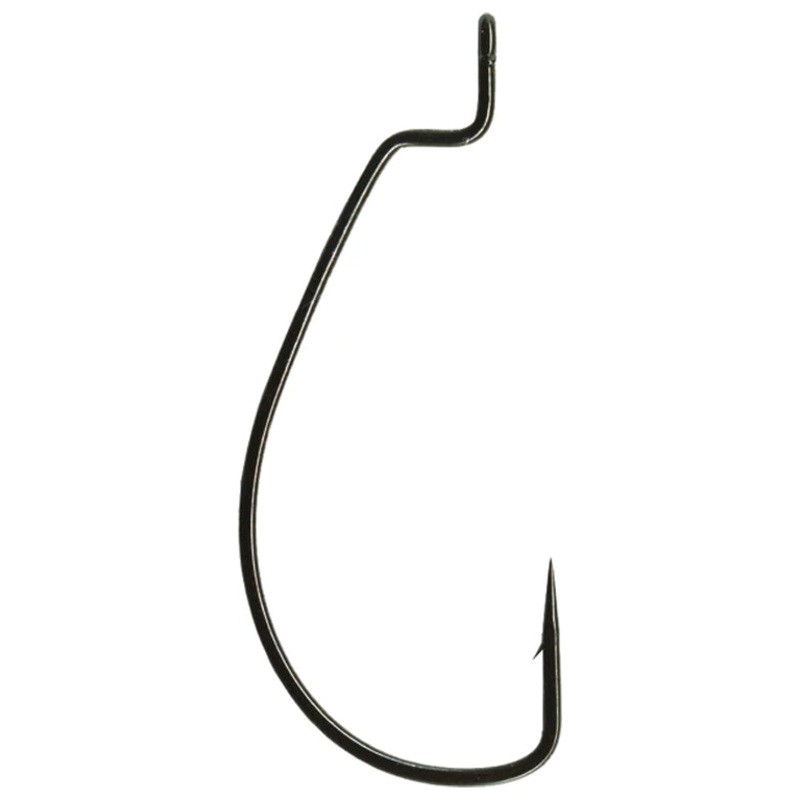 Gamakatsu Worm Hook, Needle Point, Offset Shank, Extra Wide Gap 1/0 (6 Pack)