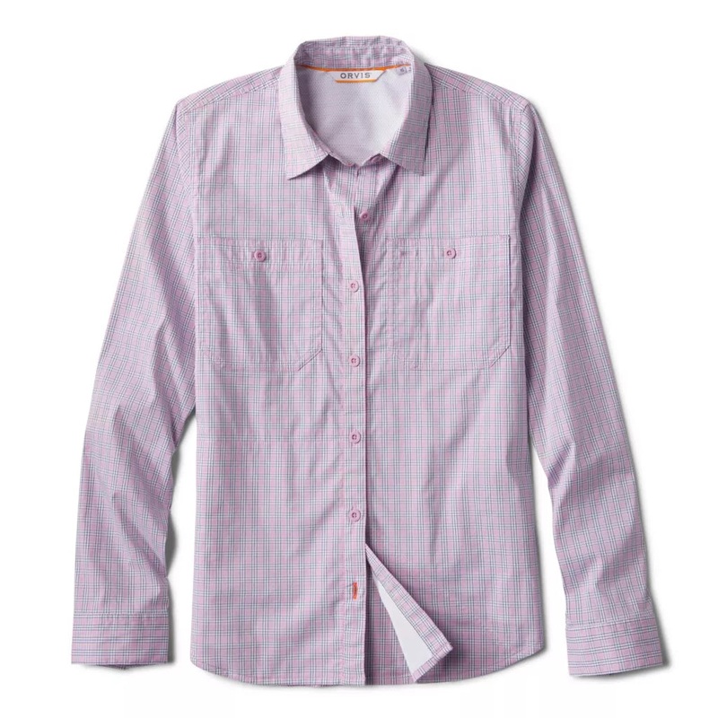 Orvis – River Guide Long Sleeve Shirt LILAC PLAID XS