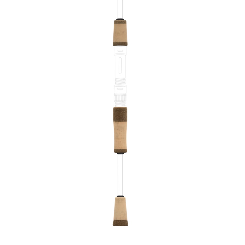 2-Tone Split Grip Kits for Spinning Rods Cork & Rubberized Cork 3.1875 in. Rear | 1.75 in. Fore