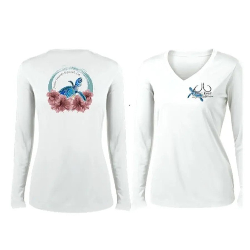 JESSIE JESSUP PERFORMANCE L/S EMERGING TURTLE WHITE L