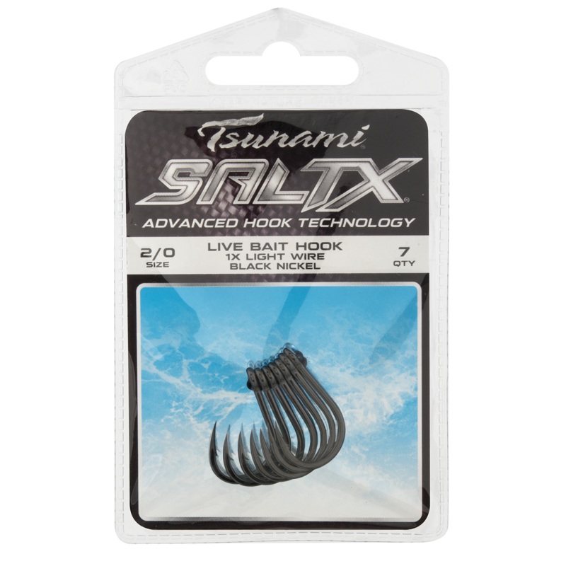 Tsunami SaltX Live Bait Hook 1/0 – 7ct