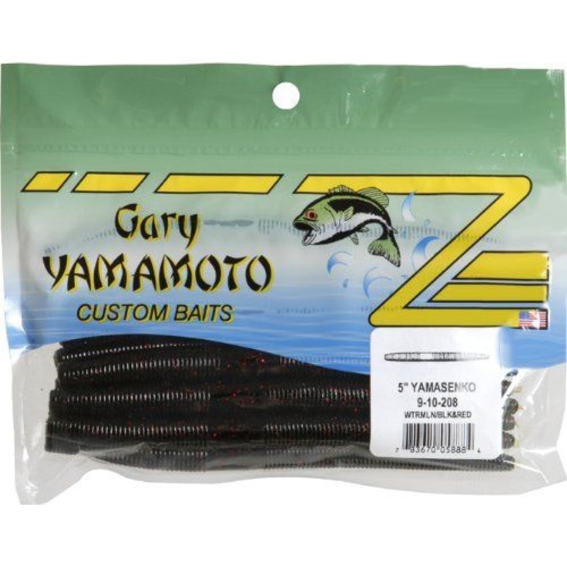 Gary Yamamoto Senko Worms 020 – Black 4″ (10pk)
