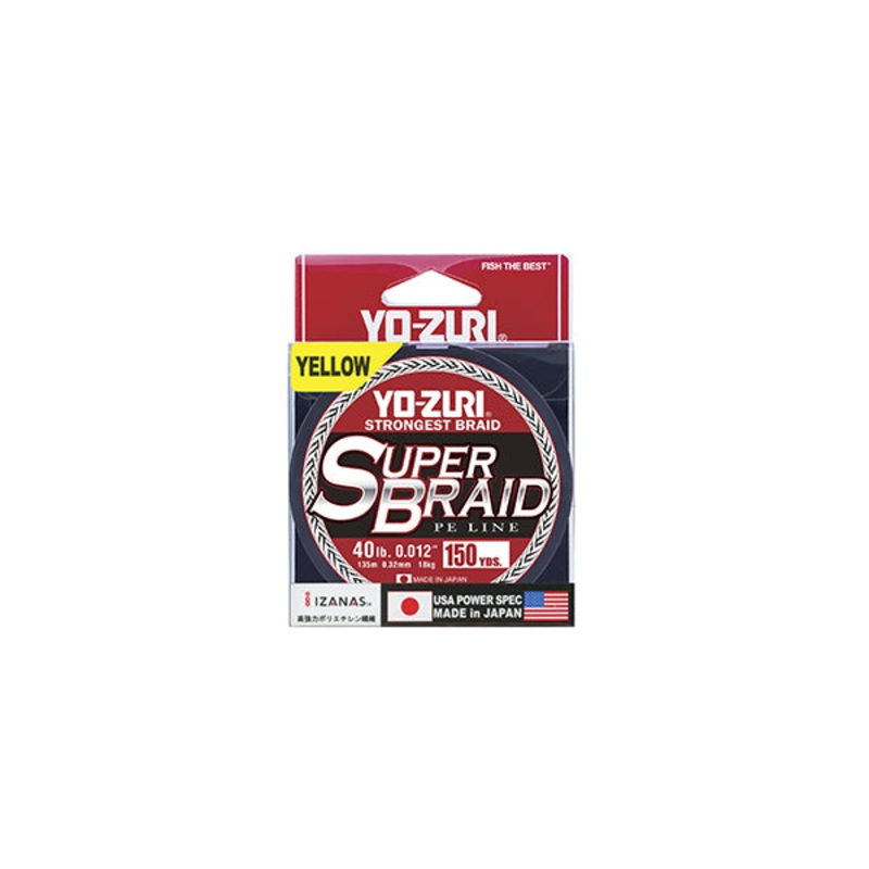 Yo-Zuri Superbraid Braided Line Yellow 10 150yds