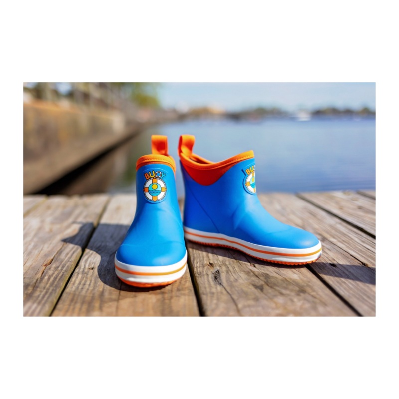 BUOY BOOTS KIDS ANKLE BOOTS BLUE / ORANGE 2