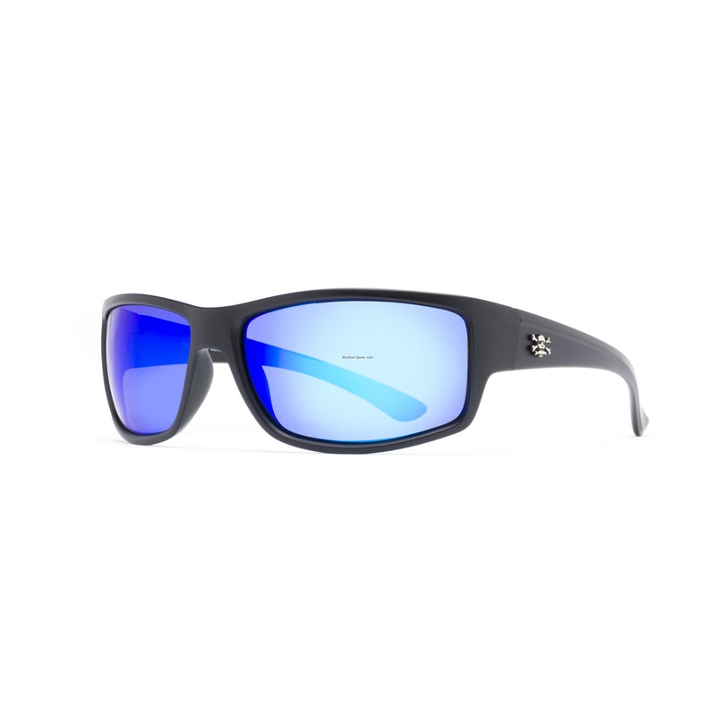Calcutta Arena Polarized Sunglasses Matte Black/Blue Mirror