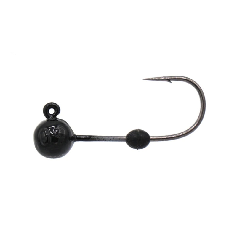 EUROTACKLE MICRO FINESSE SOFT-LOCK TUNGSTEN JIG HEAD Black 1/32 #6