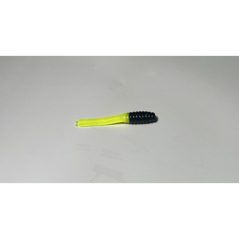Just Another Crappie Bait “Split Tail” Black Chartreuse