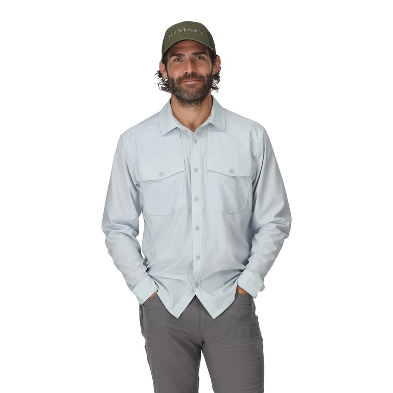 Simms M’s No-See-Um Bugstopper LS Shirt Dolomite Heather S