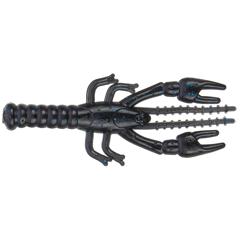 Jewel Baits Finesse Craw (12 Pk) Black/Blue Flake