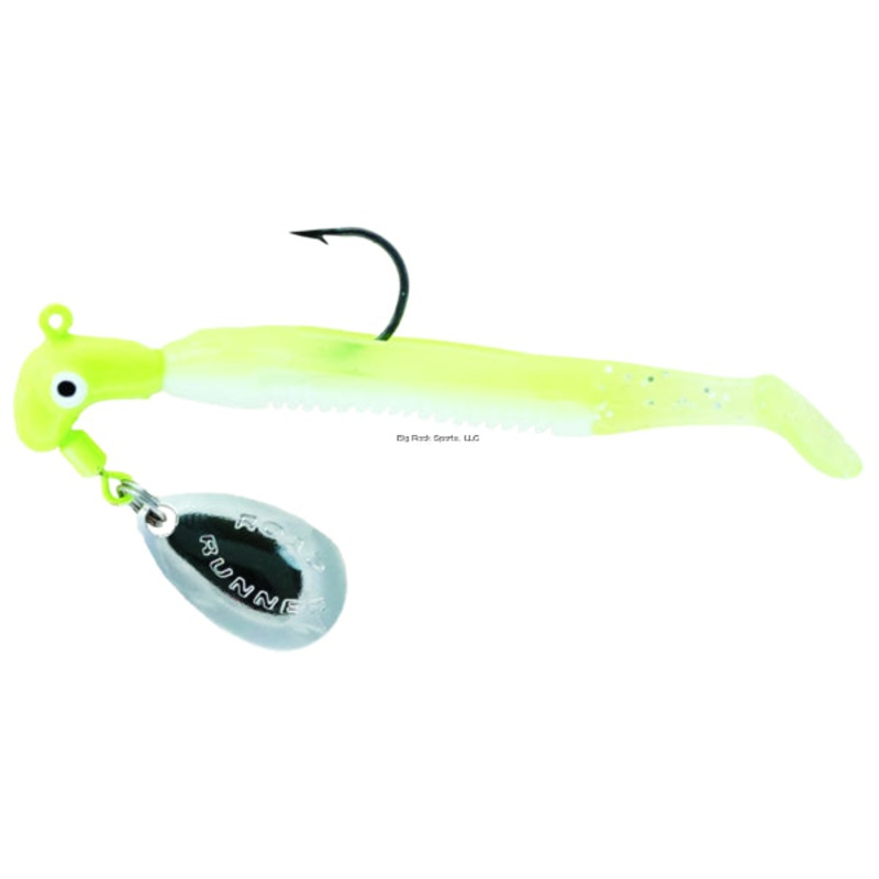 Team Crappie Slab Dragger Road Runner Jigs Chartreuse/Shiner 1/16 oz