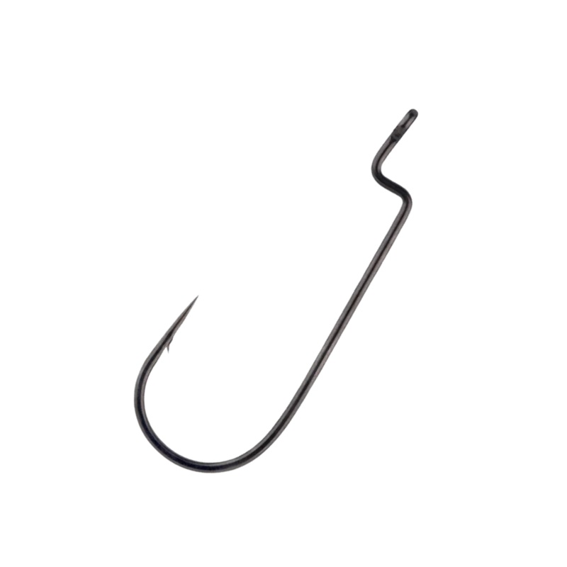 BKK ARMOR POINT OFFSET WORM ROUND BEND HOOK #1  – 7pk