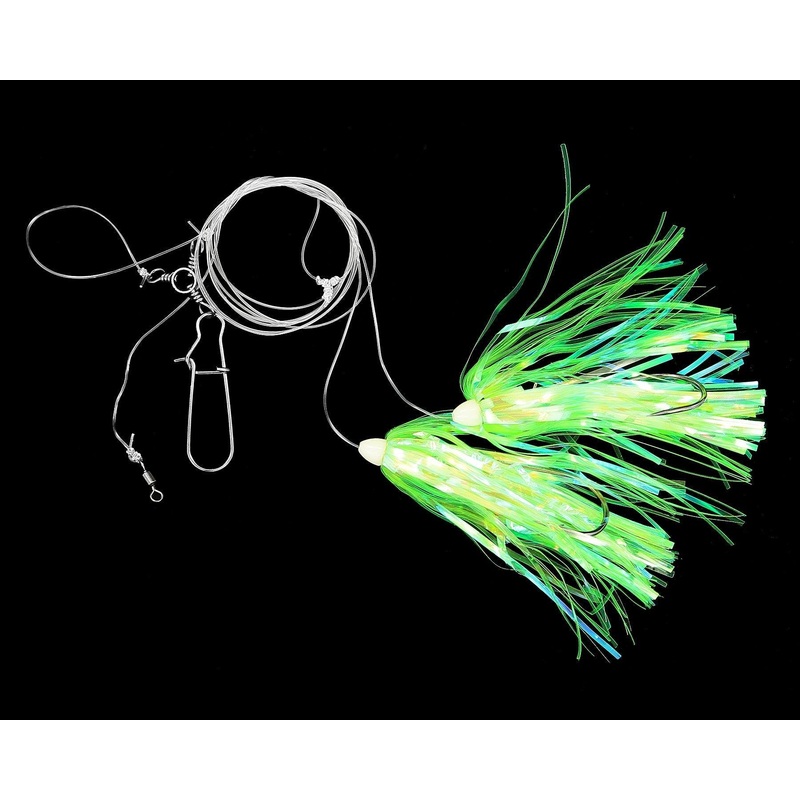 Jigging World Helen-H Fluke Rigs Chartreuse