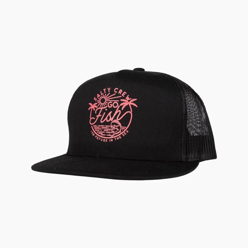 SALTY CREW GO FISH TRUCKER HAT BLACK