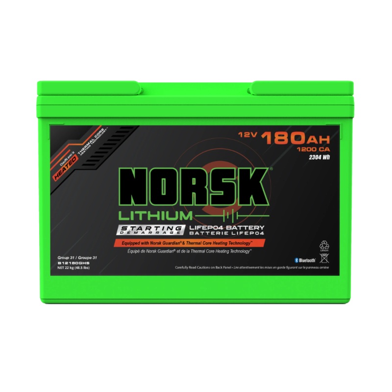 12V 180AH HEATED LITHIUM CRANKING BATTERY