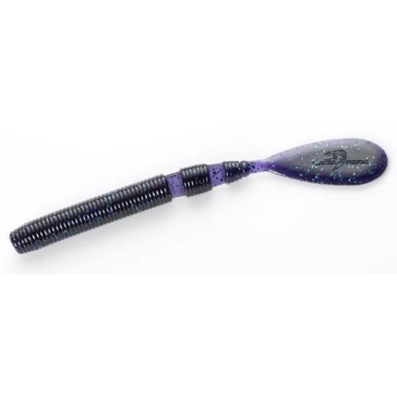 Lake Fork Tackle 5″ Hyper Worm (10 Ct) Black Magic*