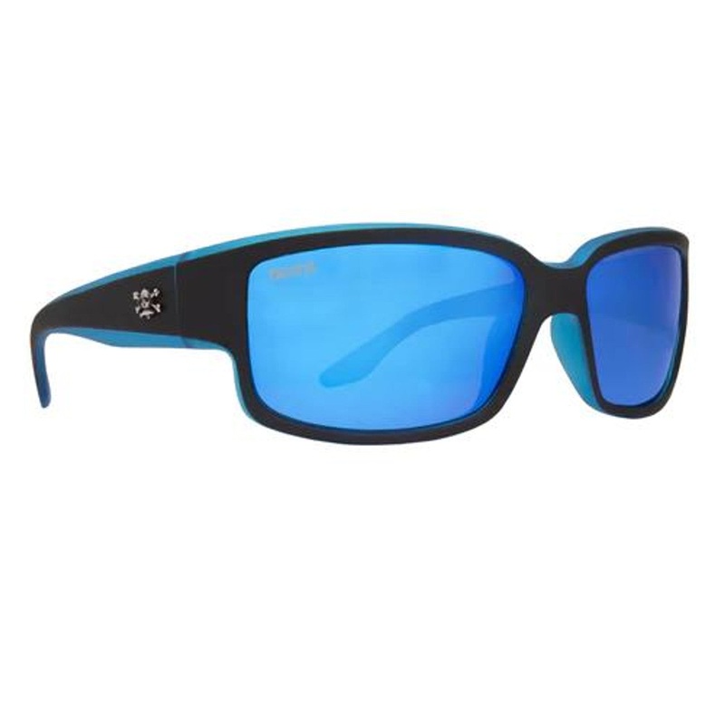 Calcutta Blackjack Polarized Sunglasses Matte Black/Blue Mirror