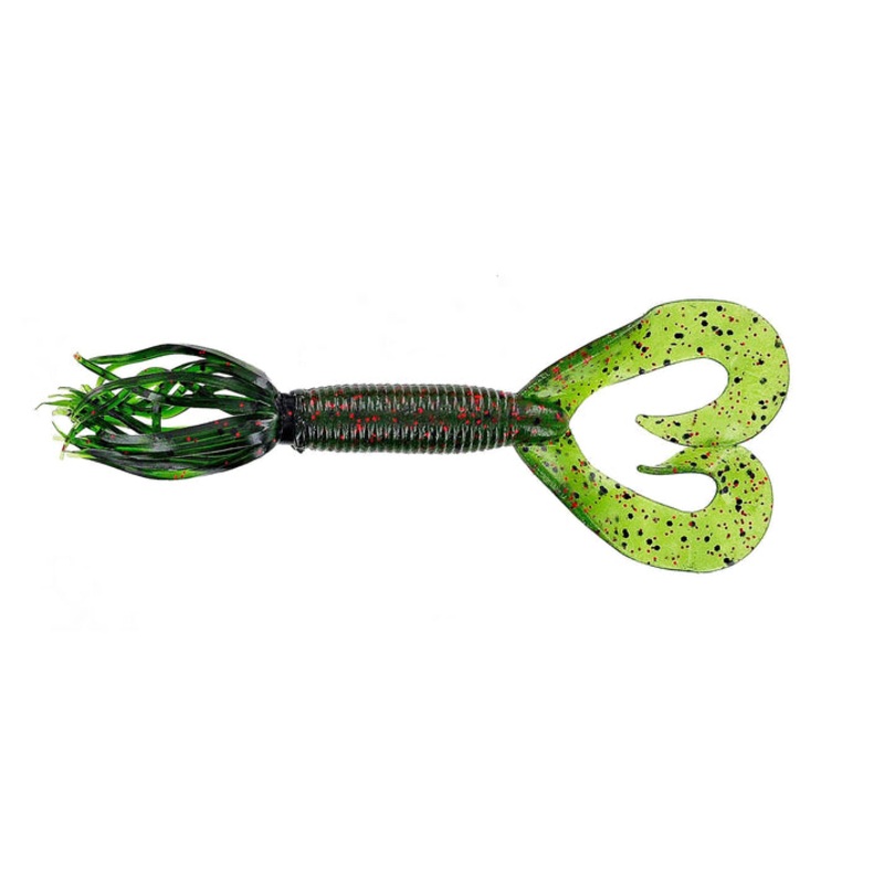 Yamamoto Double Tail Hula Grub, 5″, 10pk, Watermelon