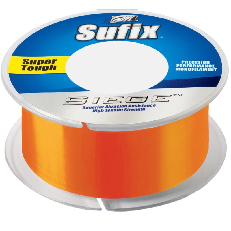 Sufix Siege Monofiliment Line 4lb, 330yds, Neon Tangerine