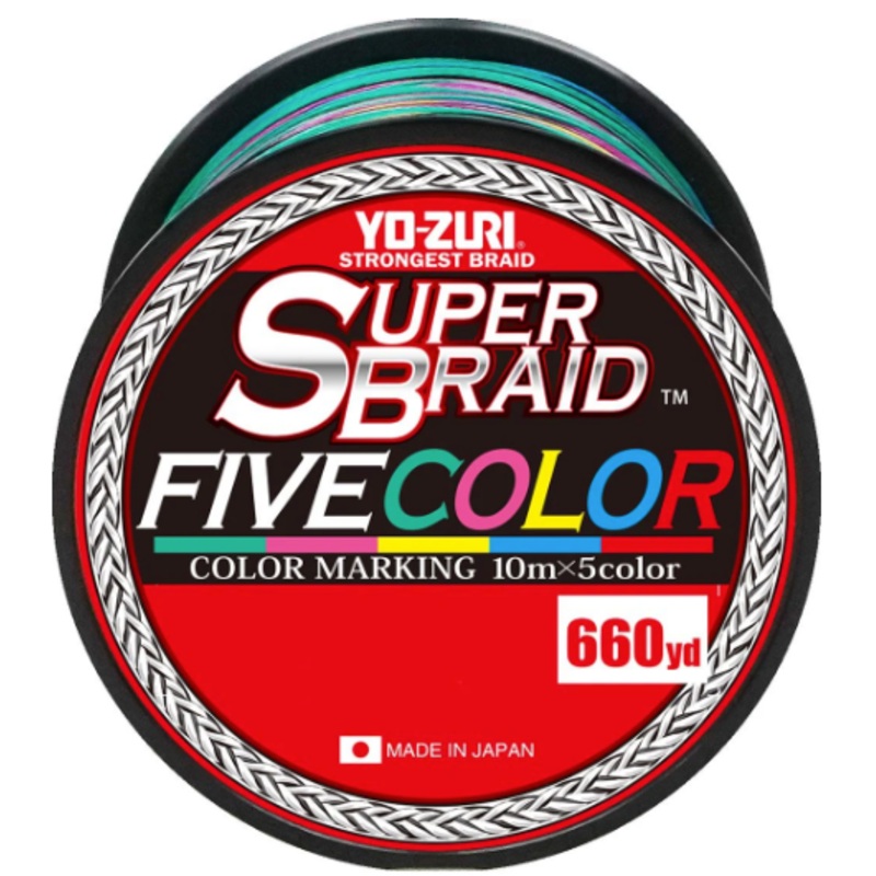 Yo-Zuri SuperBraid Five Color 660yd 100lb