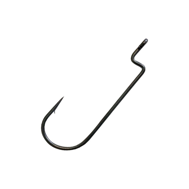 Hayabusa WRM114HD Round Bend Offset Fluorine Coated Hooks WRM114HD (1/0 – 6pk)