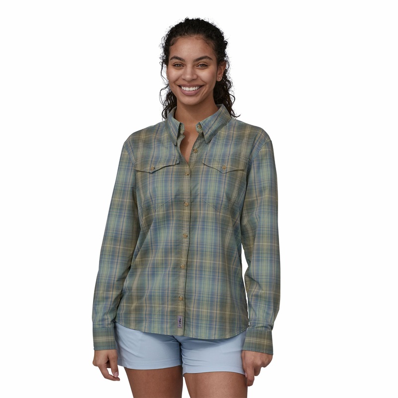 Patagonia W’s L/S Sun Stretch Shirt Minnow Pampas Tan / MWPA XS