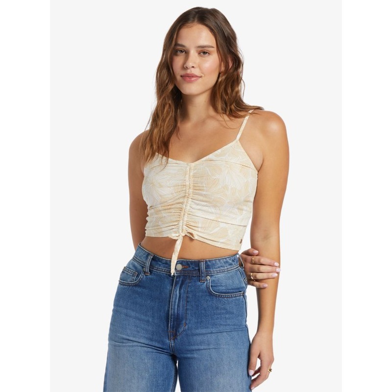 ROXY VIBRANT LIGHT STRAPPY TANK TAPIOCA CRAZY HIBISCUS XS