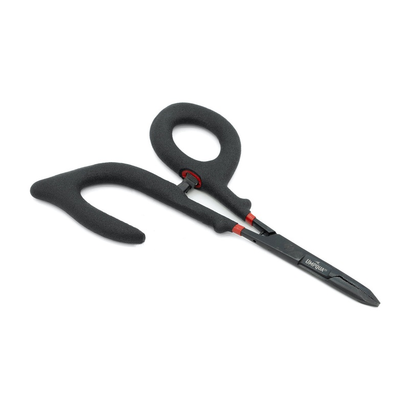 Umpqua Rivergrip PS Scissor/Forceps Open Straight 6” Black