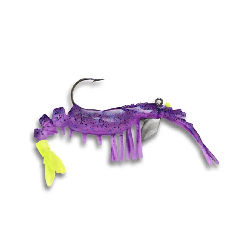 VUDU BABY SHRIMP 2″ 2 PACK PURPLE / CHARTREUSE