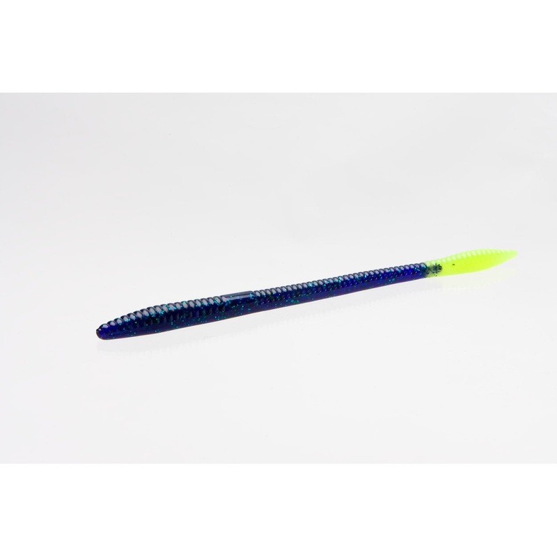 Zoom Trick Worm Motoroil/Chartreuse